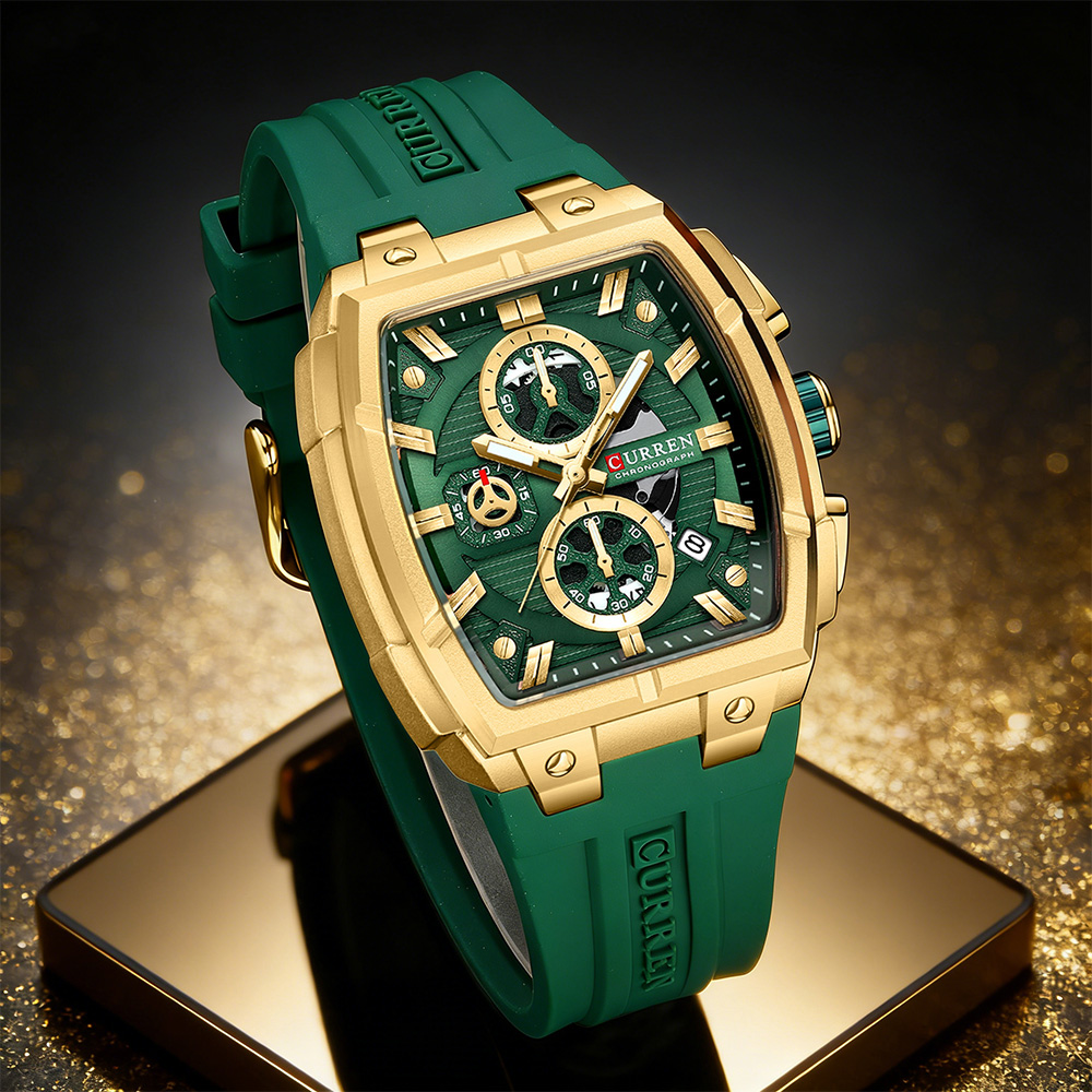 Luxury Watch Safe - ساعة CURREN الفاخرة للرجال، ساعة يد