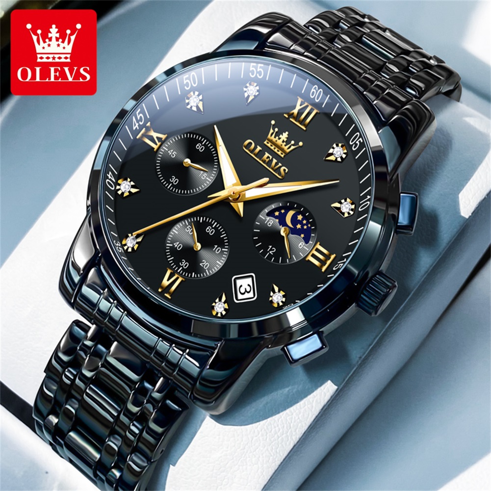 Luxury Watch Safe - ساعات OLEVS الشهيرة للرجال من الفولاذ
