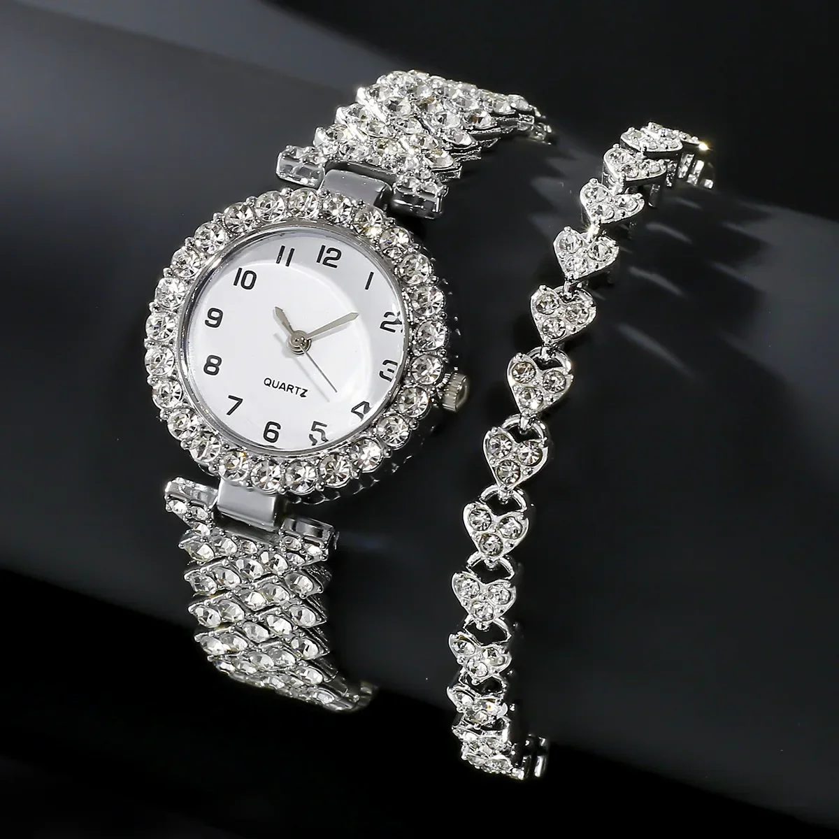 Luxury Watch Deals - 1 قطعة/2 قطعة مجموعة ساعات نسائية
