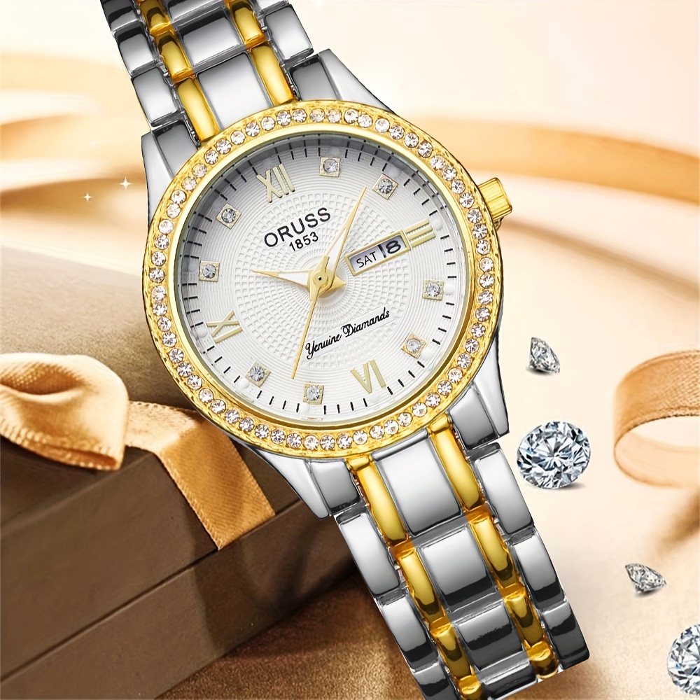 Luxury Watch Grade - غرفة ساعة ذهبية نسائية لهدايا عيد