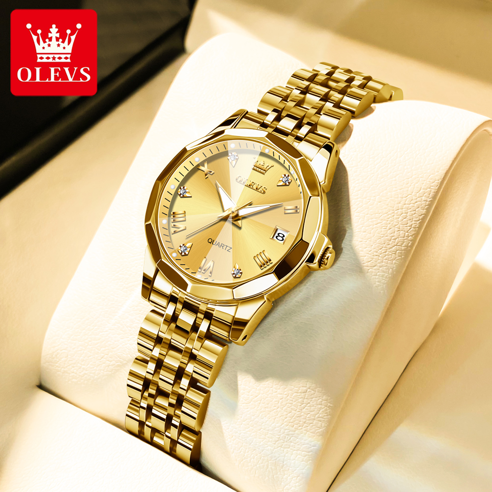 Luxury Watch Cheap - ساعة OLEVS Fashion Golden للنساء من