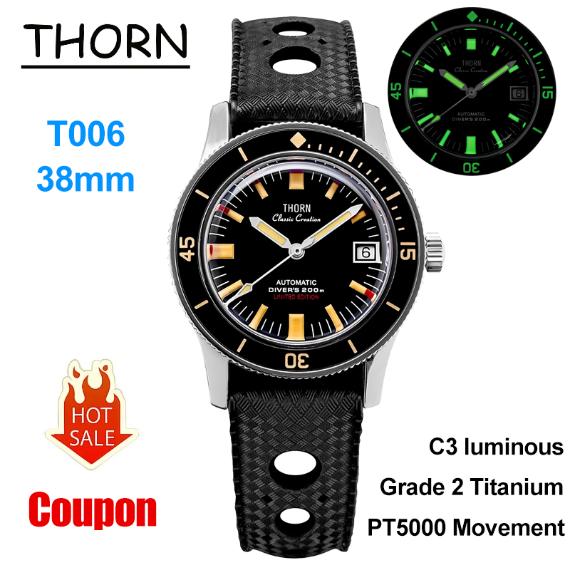 ساعة ثورن T006 الميكانيكية، 50 - مراجعة Luxury Watch Grade وسعره
