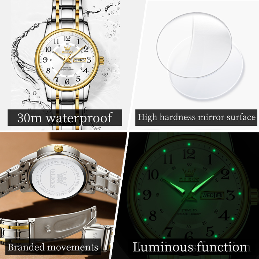 OLEVS 2891 العلامة التجارية ال - مراجعة Luxury Watch Cheap وسعره