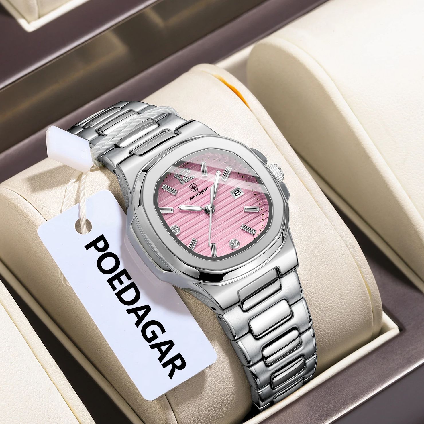 POEDAGAR ساحة أزياء المرأة ساع - مراجعة Luxury Watch Deals وسعره