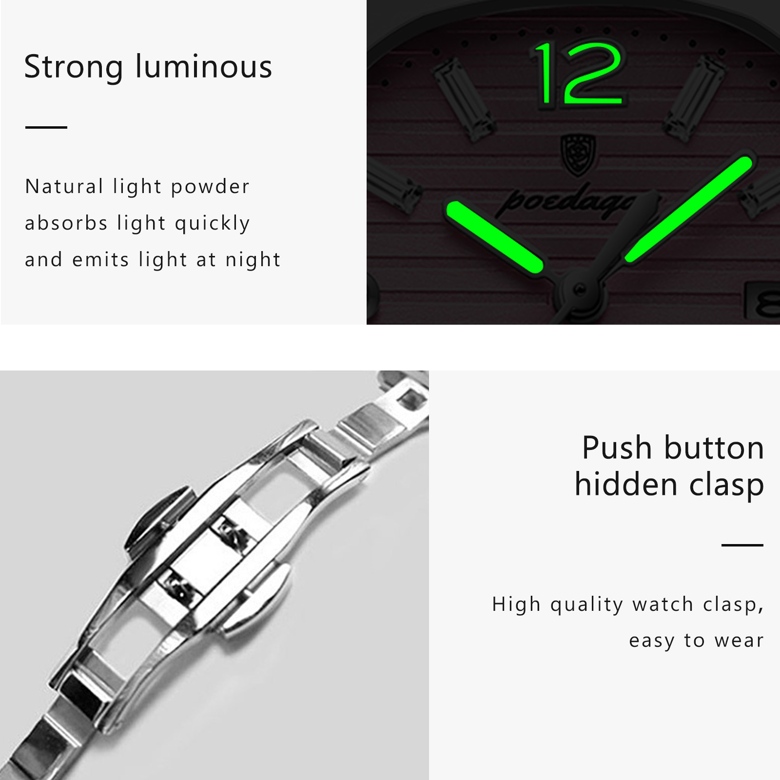 POEDAGAR ساحة أزياء المرأة ساع - مراجعة Luxury Watch Deals وسعره
