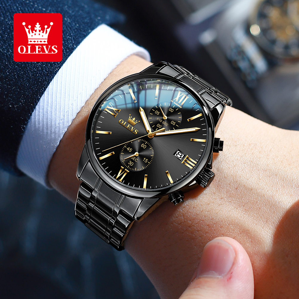 OLEVS 2886 ساعة كوارتز سوداء ك - مراجعة Luxury Watch Maker وسعره