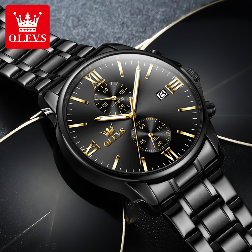 OLEVS 2886 ساعة كوارتز سوداء ك - مراجعة Luxury Watch Maker وسعره