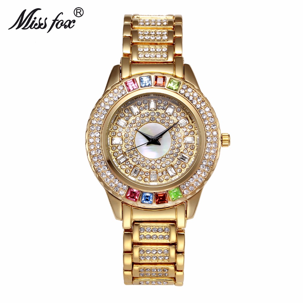 MISSFOX السيدات الذهب ساعات حف - مراجعة Luxury Watch China وسعره