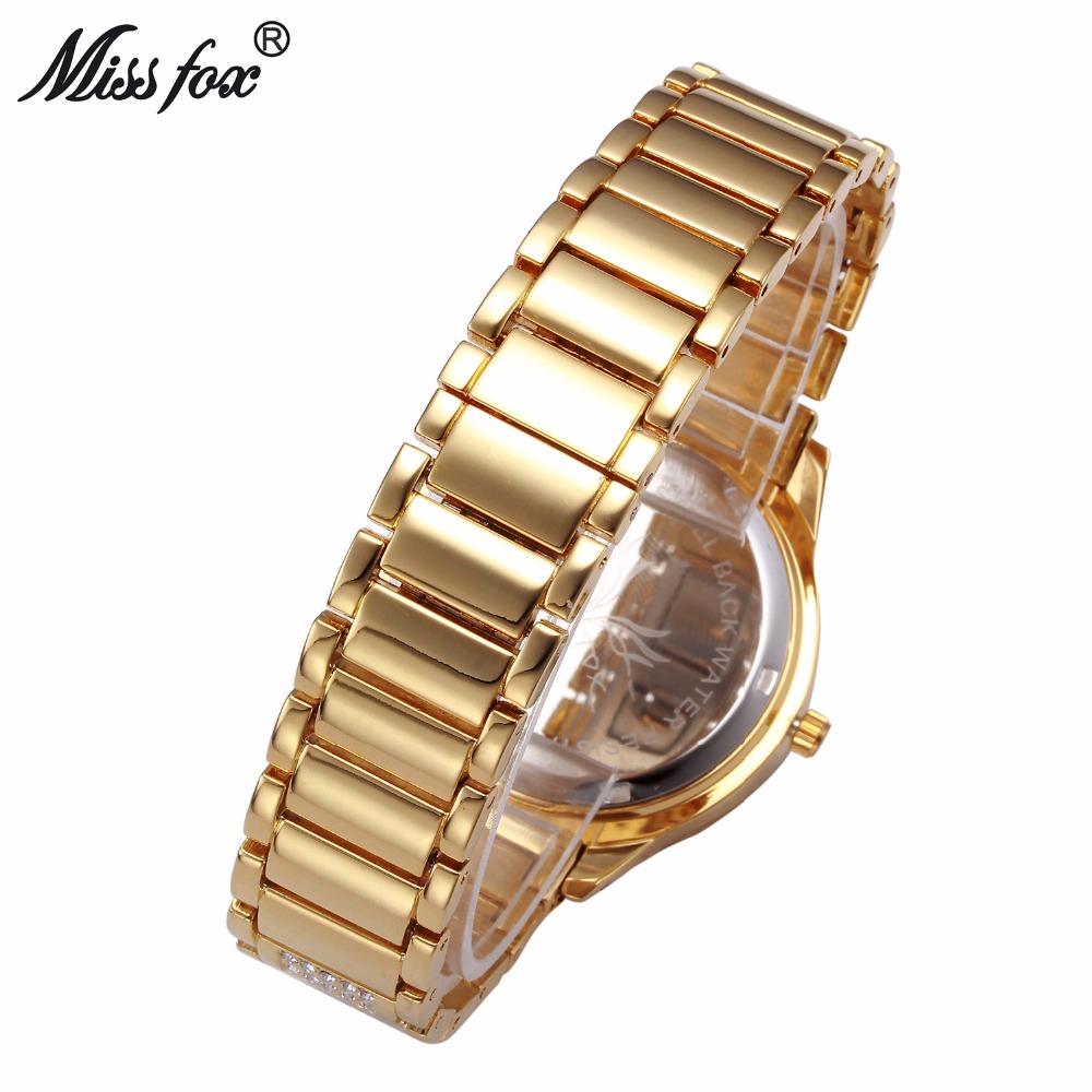 MISSFOX السيدات الذهب ساعات حف - مراجعة Luxury Watch China وسعره