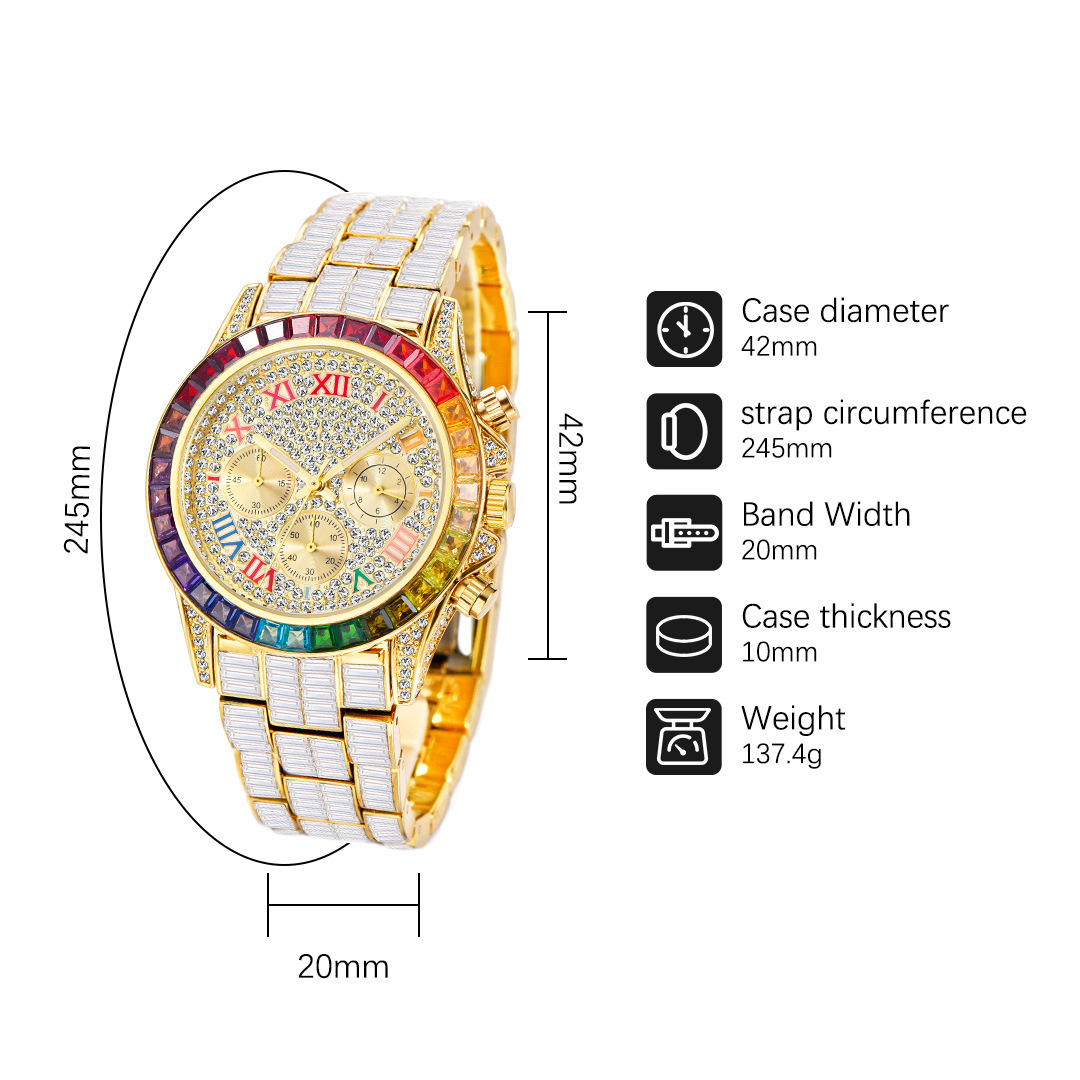 MISSFOX الفاخرة مثلج ساعة للرج - مراجعة Luxury Watch Maker وسعره