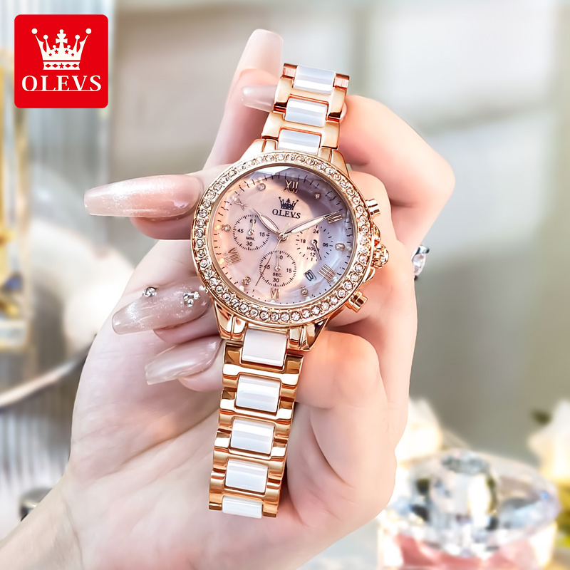 OLEVS 9999 ساعة نسائية ماركة أ - مراجعة Luxury Watch Cheap وسعره